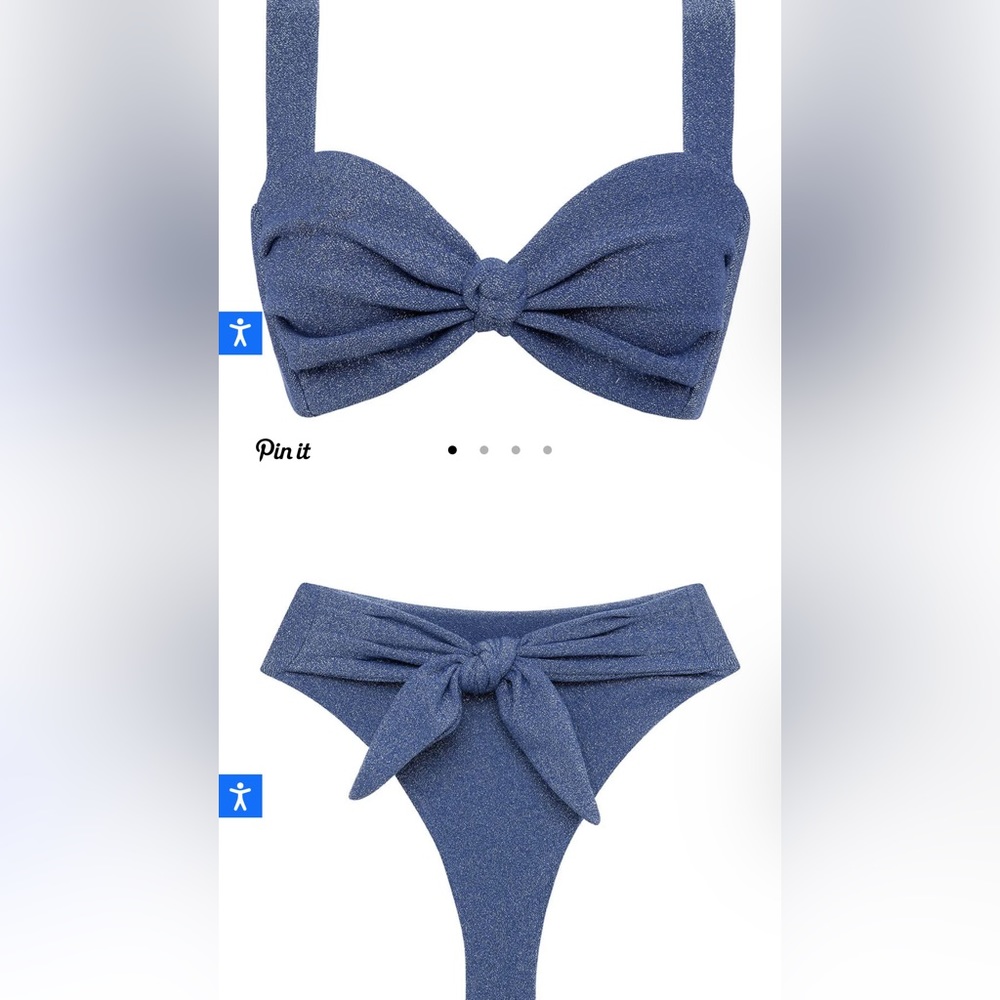 Montce Swim Sky Sparkle Bikini - Hayden Top & Paula Tie Up Bottom